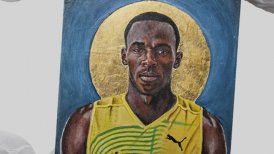 Destacado artista realizó una pintura de Usain Bolt por el aniversario de su récord mundial