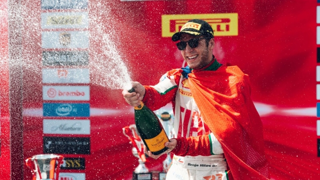 Benjamín Hites se hizo gigante en Miami y quedó a un paso del título en el Ferrari Challenge