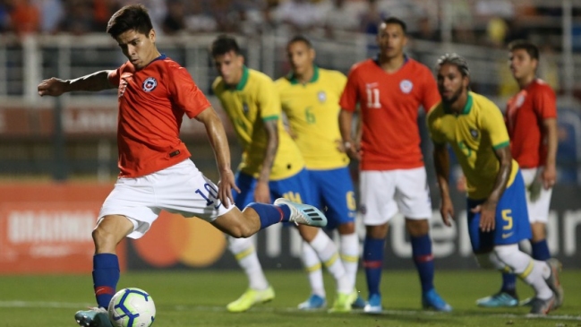 La Roja sub 23 cayó ante Brasil en un friccionado encuentro amistoso