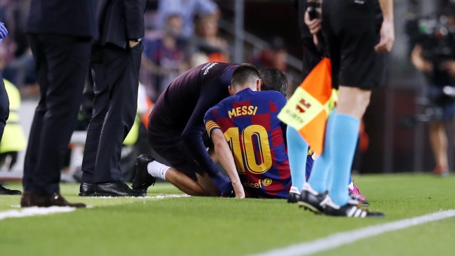 Ernesto Valverde: La salida de Messi fue por precaución, no parece nada grave