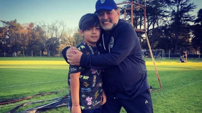 Diego Maradona se reencontró con su nieto Benjamín, hijo de Sergio Agüero