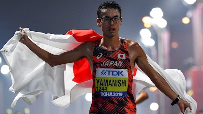 Toshikazu Yamanishi prolongó la hegemonía de Japón en la marcha tras ganar los 20 km en Doha