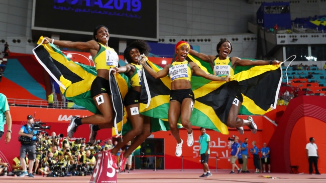 Jamaica firmó un categórico triunfo en la posta 4x100 femenina