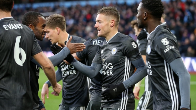 Leicester City goleó a Aston Villa y se afirmó como escolta en la Premier League