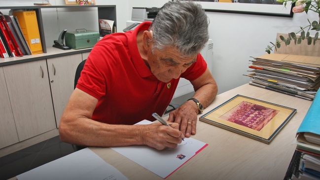 Jorge Toro envió un autógrafo a Italia para un hincha de Sampdoria