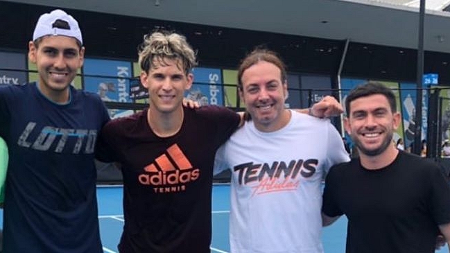 Alejandro Tabilo compartió entrenamiento con Dominic Thiem en Australia