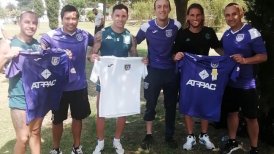 Díaz, Mena y Beccacece compartieron con el cuerpo técnico de Deportes Concepción