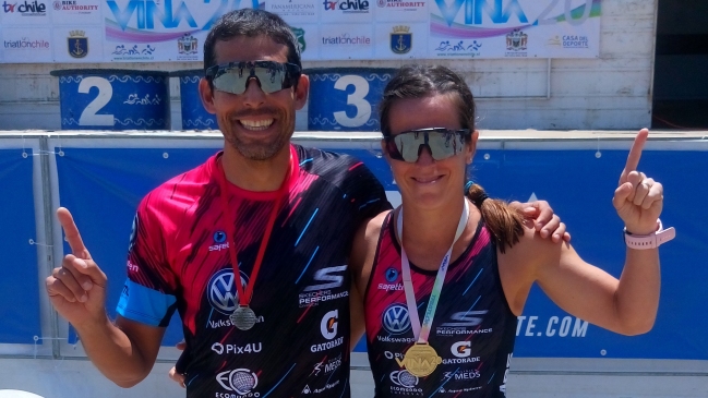 Felipe Van de Wyngard y Pamela Tastets ganaron el Triatlón de Viña del Mar