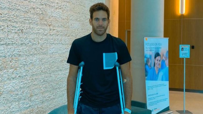 Del Potro recibió el alta luego de someterse a una nueva cirugía en su rodilla derecha