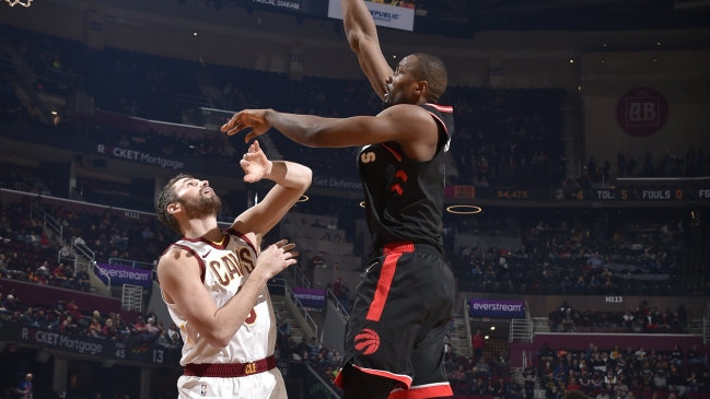 Toronto Raptors firmó su noveno triunfo consecutivo tras vencer a Cleveland Cavaliers
