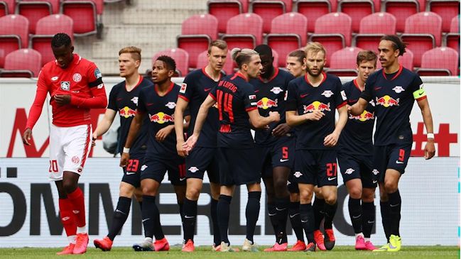 Leipzig volvió a ganar en la Bundesliga con rotunda goleada sobre Mainz