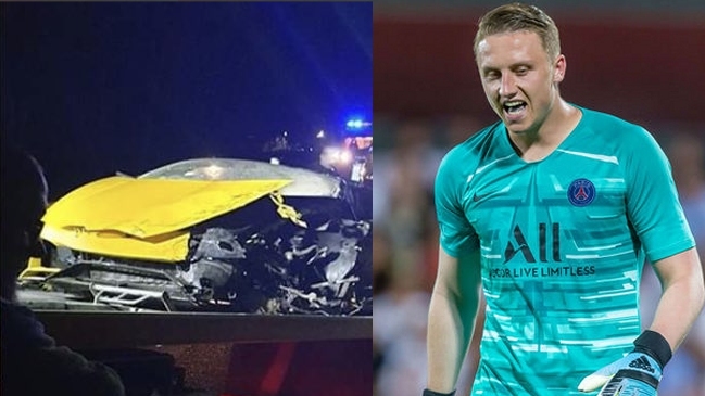 Portero de PSG destruyó un Lamborghini rentado en violento accidente