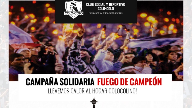 CSD Colo Colo impulsó campaña "Fuego de Campeón" a beneficio de sus socios