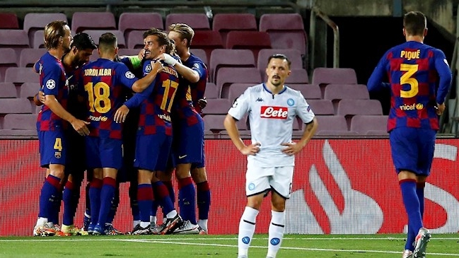 Barcelona de Vidal avanzó en la Champions con sólido triunfo sobre Napoli y enfrentará a Bayern