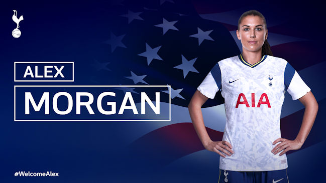 Tottenham hizo oficial el fichaje de la estadounidense Alex Morgan