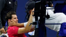 Dominic Thiem festejó de forma efusiva con Nicolás Massú tras coronarse en el US Open