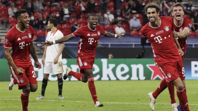 Bayern necesitó del alargue para remontar ante Sevilla y ganó el título de la Supercopa de Europa