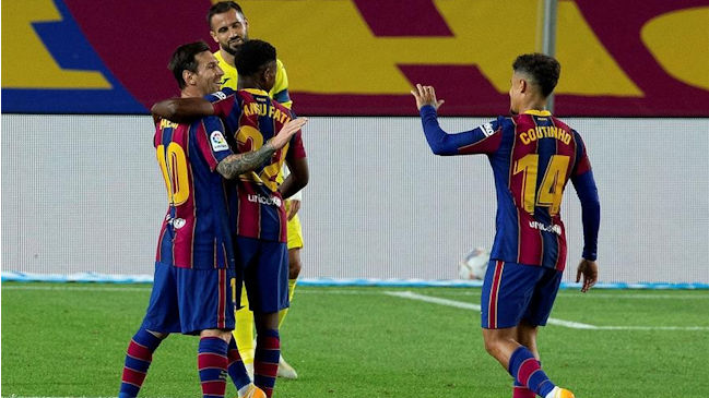 FC Barcelona arrasó con Villareal de la mano de Messi y Ansu Fati en el estreno de Koeman