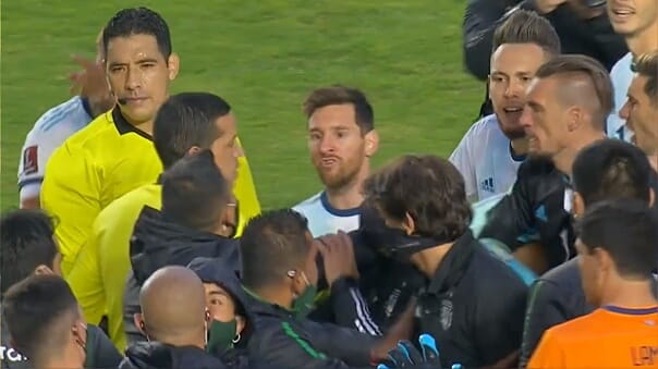 PF de Bolivia y entrevero con Messi: Fue un malentendido, quise separar para evitar una expulsión