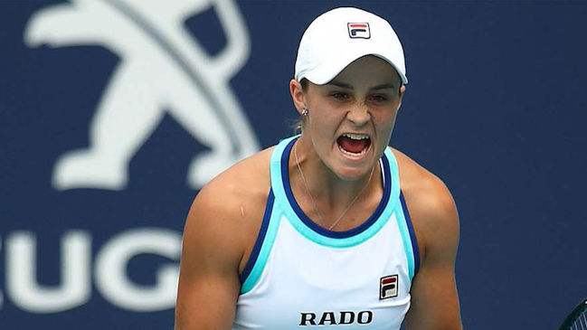 Ashleigh Barty se sostuvo como la número uno del ranking WTA