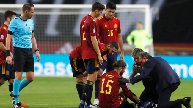 Sergio Ramos sufrió lesión muscular en el partido de España ante Alemania