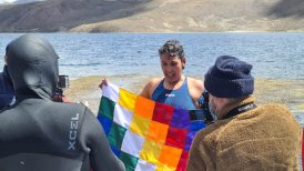 Bárbara Hernández batió récord al cruzar sin problemas el Lago Chungará