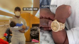 Floyd Mayweather le regaló un Rolex de diamantes a su pequeño nieto de cinco semanas
