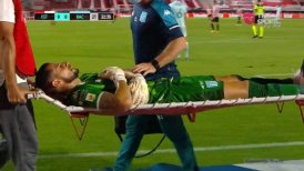 Gabriel Arias se lesionó y salió en camilla en empate entre Racing y Estudiantes