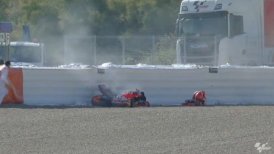 La terrible caída que sufrió Marc Márquez en los ensayos del Moto GP de España