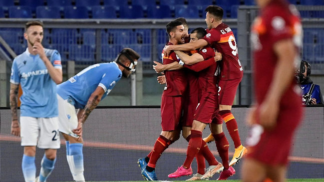 AS Roma volvió a ganar en Serie A al derrotar en el derbi a la Lazio