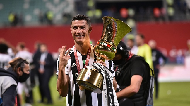 Cristiano Ronaldo logró un nuevo récord europeo tras coronarse con Juventus en Copa Italia