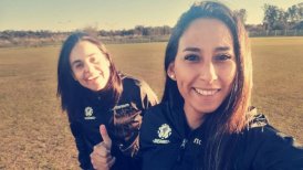 Cindy Nahuelcoy y María Belén Carvajal arribaron a Argentina para histórico duelo de Libertadores