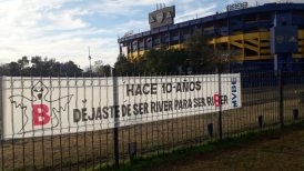 Hinchas de Boca Juniors se juntaron parar burlarse de River Plate a 10 años del histórico descenso