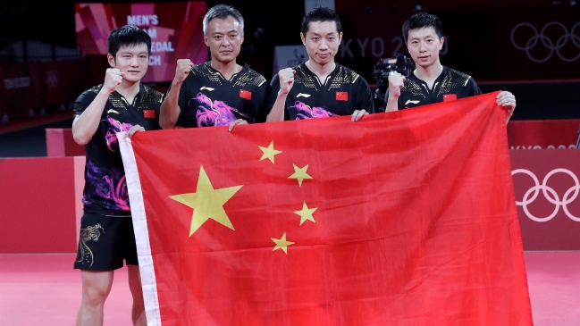 China ganó el oro en la competencia por equipos del tenis de mesa masculino tras batir a Alemania