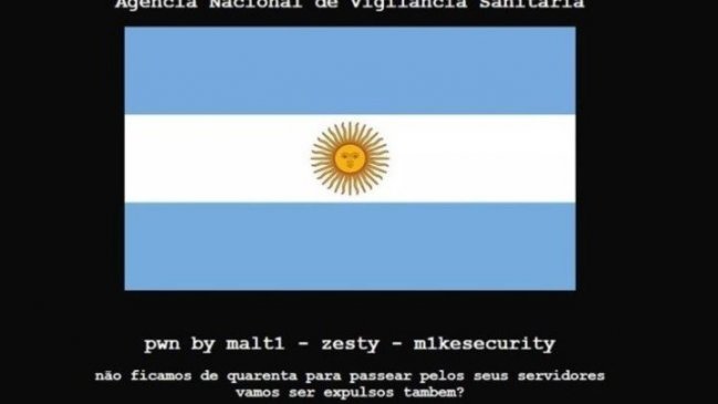 Página de autoridad sanitaria de Brasil fue hackeada con una bandera argentina: "¿Nos van a expulsar también?"