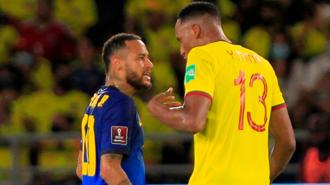 Yerry Mina y Neymar tuvieron un picante cruce en el Colombia-Brasil en Barranquilla