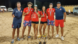 Chile consiguió doble bronce en Sudamericano de voleibol playa en Argentina