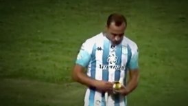 Racing recordó el gol de Marcelo Díaz en el clásico ante Independiente tras comer un plátano