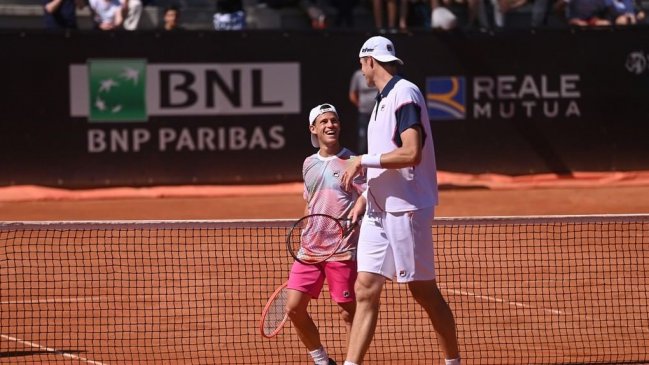 ¡La sensación en Roma! Dupla de Schwartzman e Isner avanzó a semifinales del torneo de dobles
