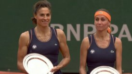 Gabriela Sabatini y Gisela Dulko cayeron en la final de Leyendas de Roland Garros