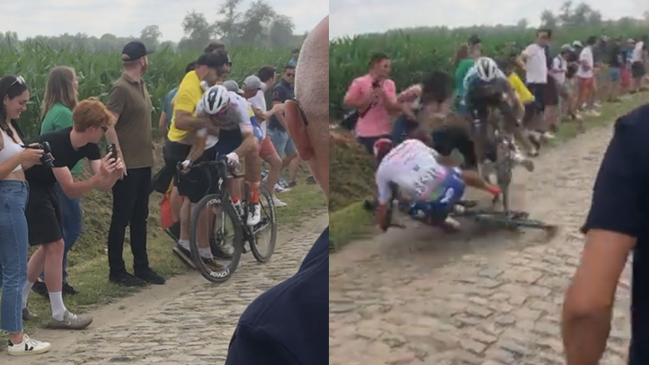 Tour de Francia: Ciclista terminó con una fractura cervical tras accidente causado por el público