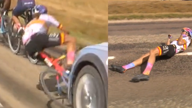 Ciclista fue atropellada por el auto de su propio equipo en el Tour de Francia