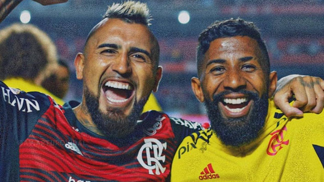 "Familia Mengao": La reacción de Vidal al gran triunfo de Flamengo sobre Sao Paulo
