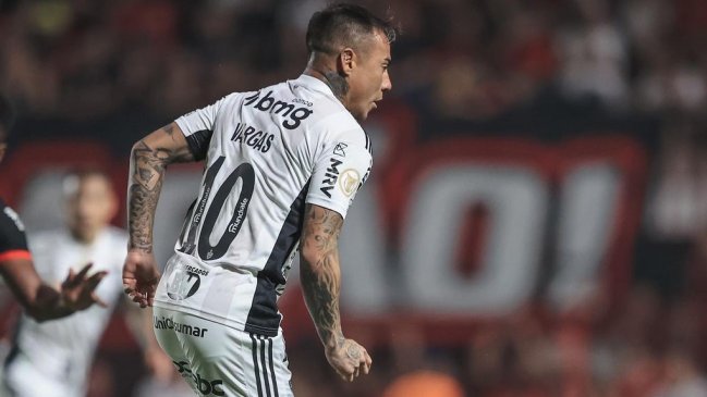 Eduardo Vargas volvió a ser titular en derrota de Atlético Mineiro en el Brasileirao