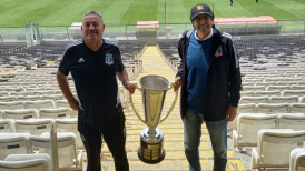Lizardo Garrido retornó al Monumental y posó con la copa de campeón: Ya pasó todo lo difícil