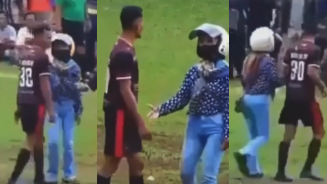 Viral: Mujer sacó del brazo a su pareja mientras disputaba un partido con amigos