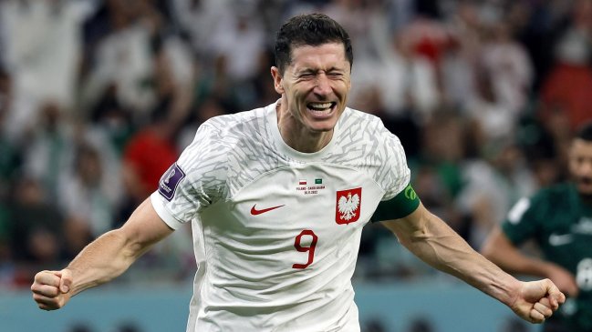 La emoción de Robert Lewandowski tras anotar por primera vez en una Copa del Mundo