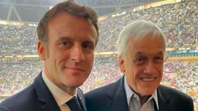 Sebastián Piñera compartió con el presidente de Francia en la final del Mundial