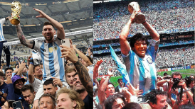De Maradona a Messi, la foto icónica del Azteca se replicó en Lusail
