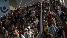 Hinchas argentinos colapsaron el metro de Doha previo a la final de Qatar 2022